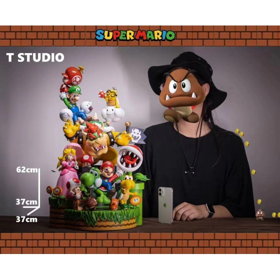 T Studio Super Mario Family Resin Statue
