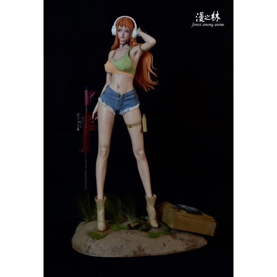 Forest among Anime Studio One Piece PUBG Nami 1/4 Scale Resin Statue