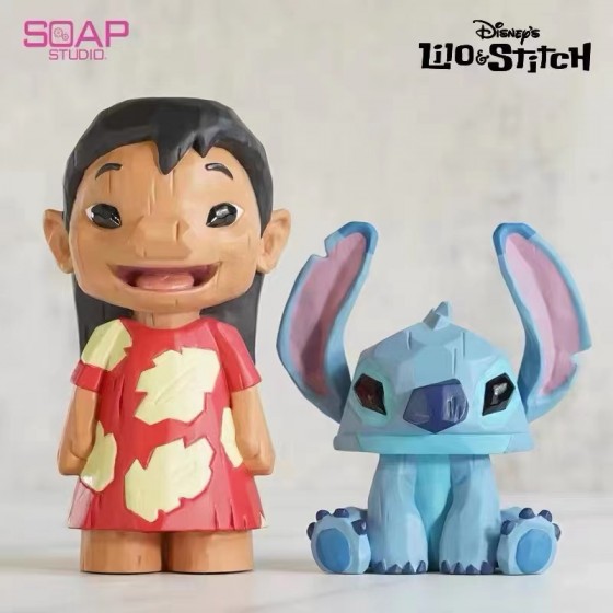 Soap Studio Stitch and Lilo Faux Wood Totem Carving Statue