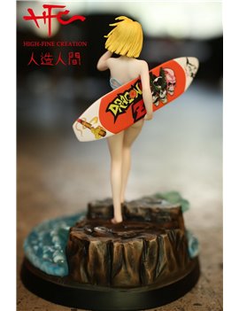 HFC Dragonball 11" Android 18 Summer Surfing Limited Resin Diorama Statue