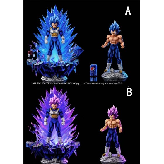 GOD Studio Dragon Ball Super Saiyan God/Blue Vegeta 1/4 & 1/6 Scale Statue