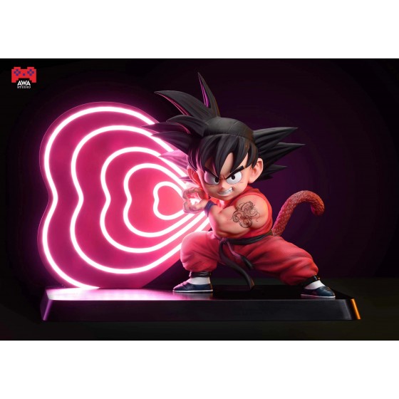 AWA Studio Kid Goku Heart Kamekameha Resin Statue