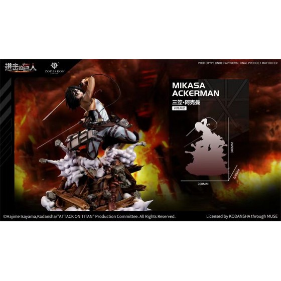 Zodiakos Studio Attack on Titan Mikasa Ackerman 1/6 Scale Statue