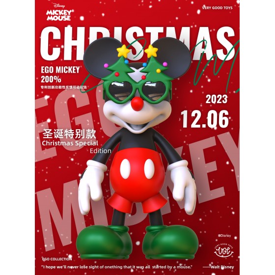 VGT EGO Mickey Christmas Exclusive 200% Disney 100th Anniversary Edition