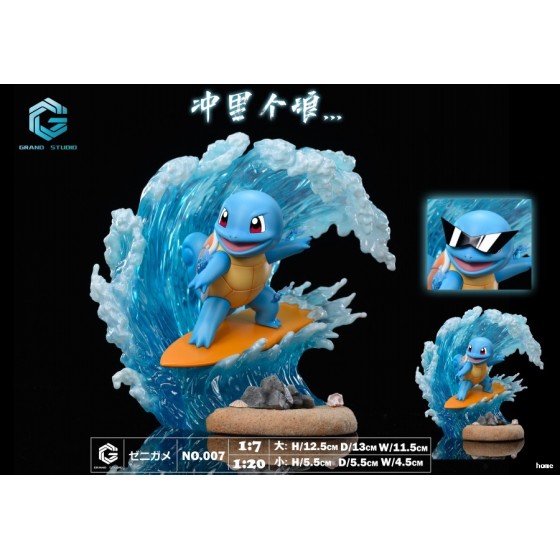 Grand Studio Pokémon Surfing Squirtle 1/7 & 1/20 Scale Statue