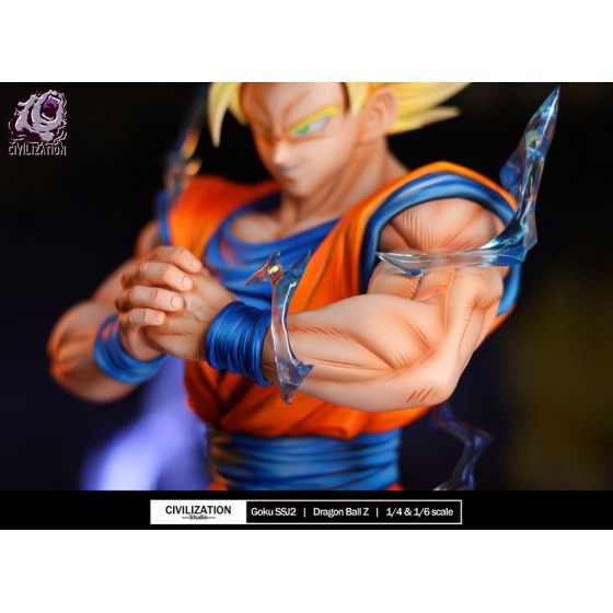 Pre order】JH Studio Dragon Ball Z Super Goku SSJ2 1/4 Scale Resin Statue  Deposit