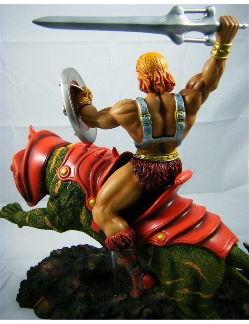 He-Man & Battle Cat 11" X 10" Resin Statue Diorama