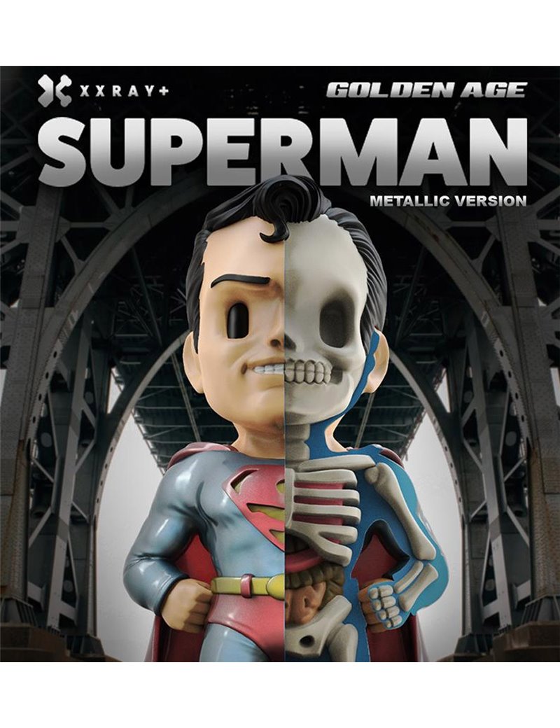 XXRAY Jason Freeny Super Man Dissected Superman Metal Version Vinyl Figuer