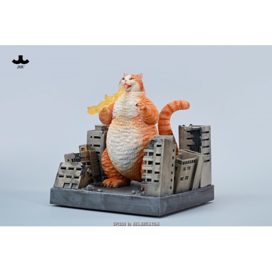 JXK Orange Meowzilla Resin Statue Diorama Set