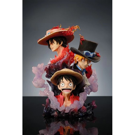 Fengyun Studio Portgas D Ace  Monkey D Luffy Sabo Resin Bust  Statue