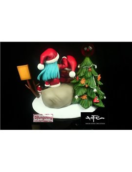 Djfungshing Dragonball Christmas Kid Goku & Bulma Resin Statue