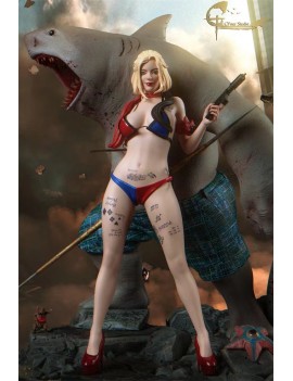 C Four Studio 1/6 The Suicide Squad Harley Quinn & King Shark Resin Statue