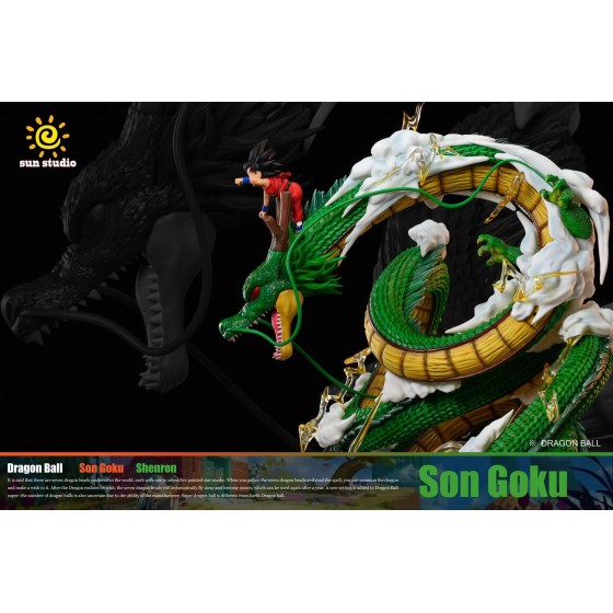 Sun Studio Dragon Ball Kid Goku & Shenron Resin Statue